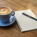 coffee with notepad