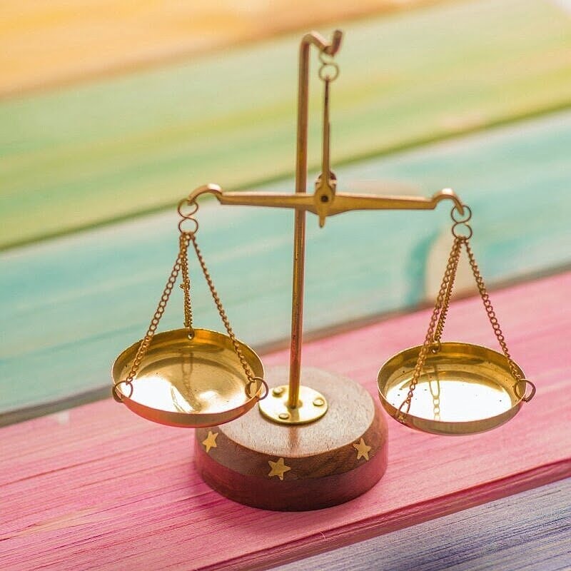 Brass balance scales