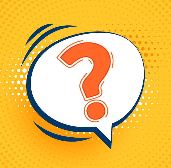 Question mark in speech bubble