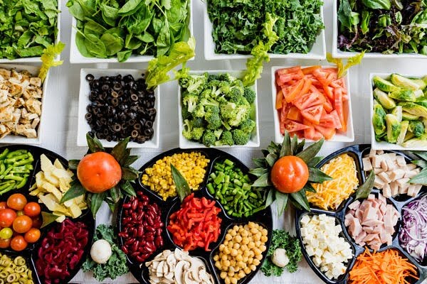 Colourful buffet