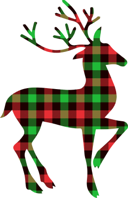 checked pattern reindeer