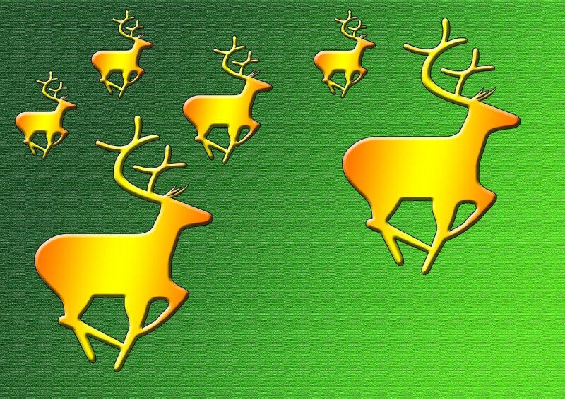 checked pattern reindeer