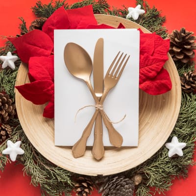 Festive table setting Festive table setting